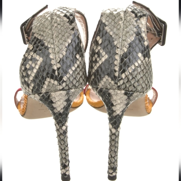 Giuseppe Zanotti Leather Animal Print Heels Sz 41 - Picture 3 of 5